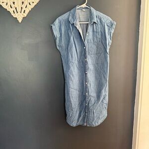 Old Navy Denim Casual Button Down Shirt Dress Women’s Small